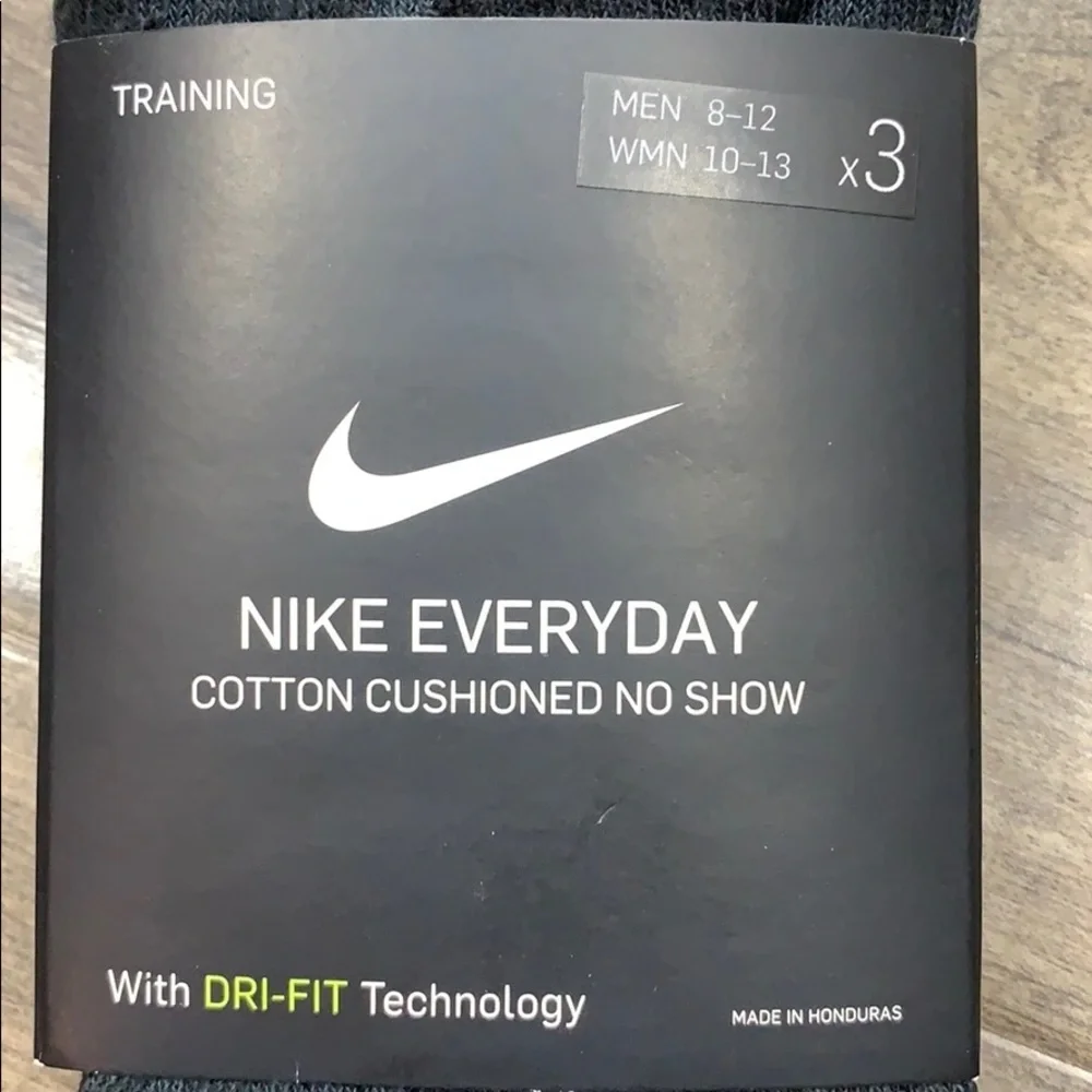 NIKE 3 pairs set EVERYDAY COTTON CUSHIONED NO SHOW men’s socks